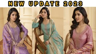 Vinay fashion sahanaya|new Indian katan three piece collection 2023??(review)