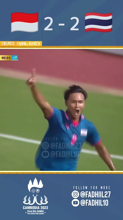 Indonesia 5 vs 2 Thailand  (U-22) - SEA Games Kamboja 2023 | Sc. Entertainment-MediaCorp #indonesia
