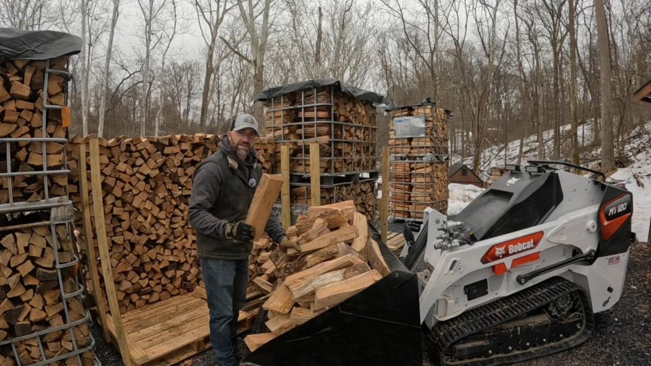 Один день на дровяном складе | Колка и укладка дров