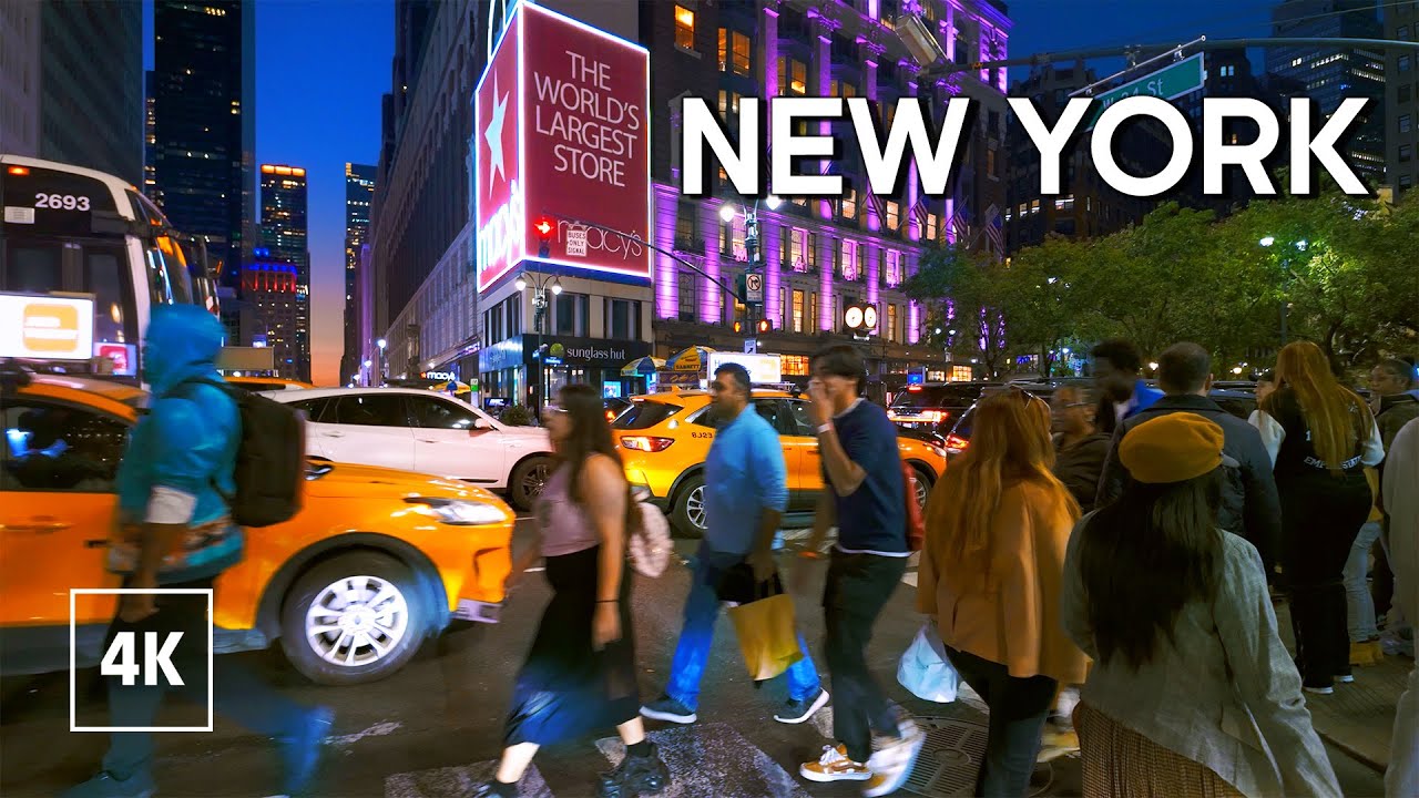 New York, Amerika Serikat | nyc | Jelajah Kota Malam 4K
