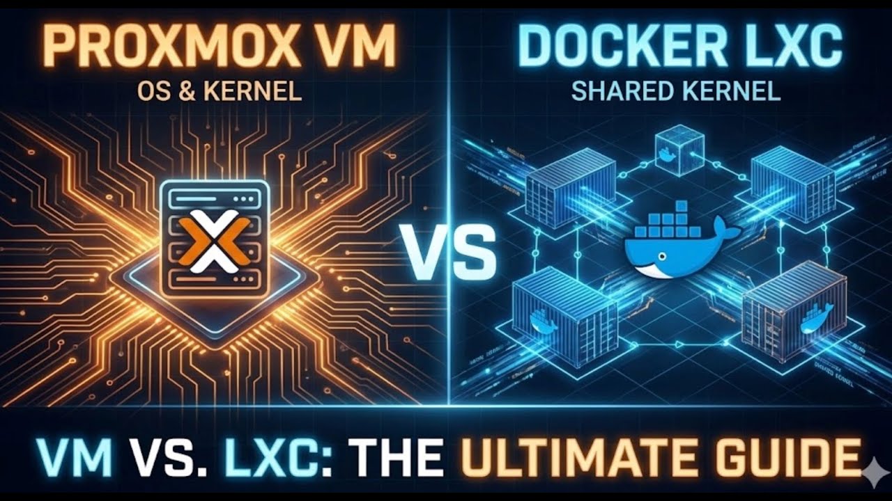 Proxmox & Docker: VM vs. LXC – The Ultimate Beginner's Guide