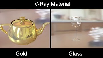 3ds Max Vray Realistic Glass and Gold Material
