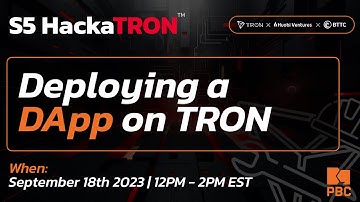Virtual Workshop - Deploying A DApp On TRON