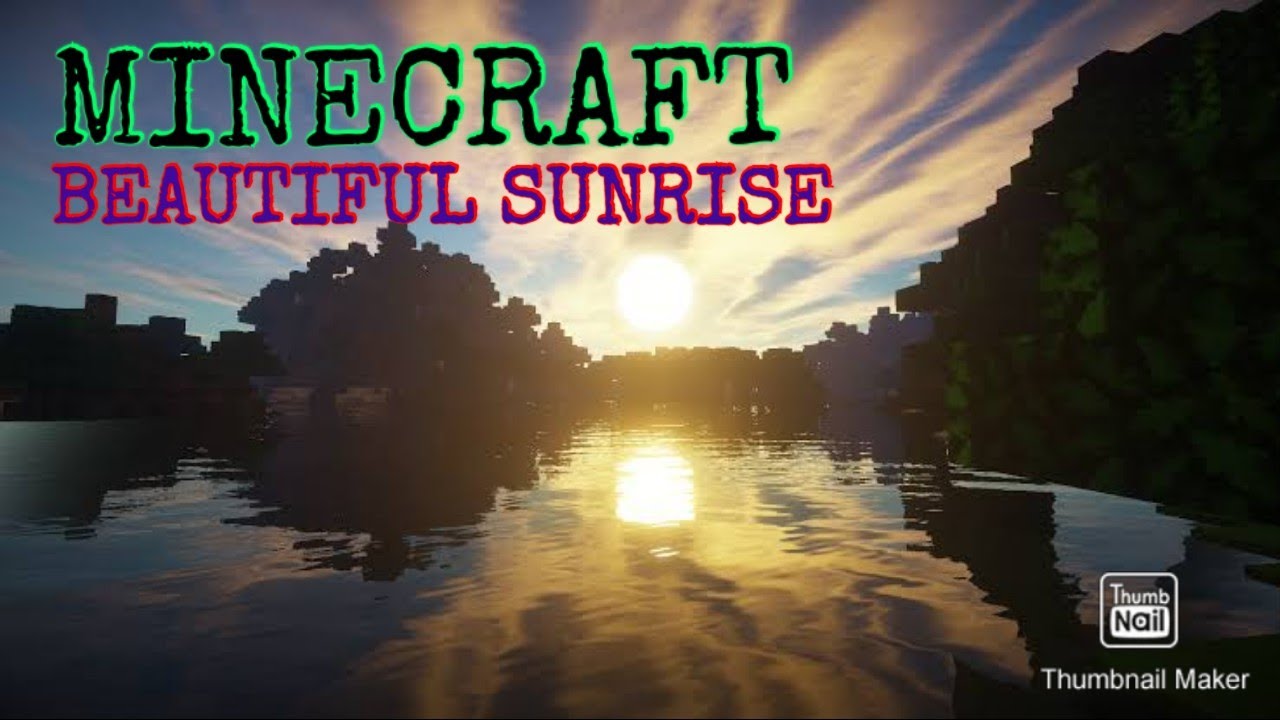 BEAUTIFUL SUNRISE VIDEO IN MINECRAFT - YouTube