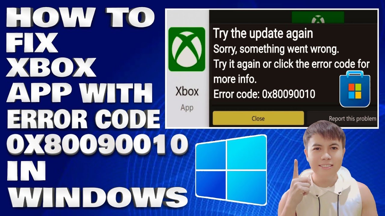 How To Fix Xbox App with Error Code 0x80090010 in Windows 10 - YouTube