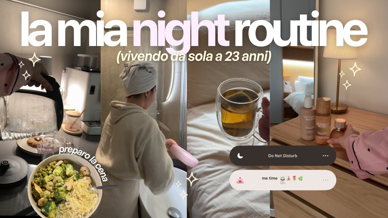 #Nightroutine vlog di una ragazza che vive da sola 🌙⭐️ rilassati con me!