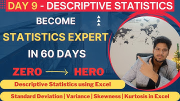 Day 9 - Become Statistics Expert in 60 Days | Descriptive Statistical Analysis using Excel