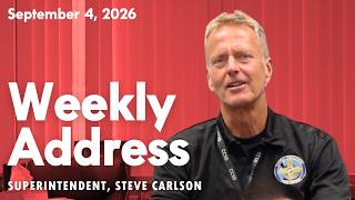 Weekly Superintendent Address: Sept. 4, 2026