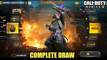 *NEW* Codm Unhinged Jokester Redux Full Draw |  Legendary Gunzo Devil Jester & Legendary Thumper