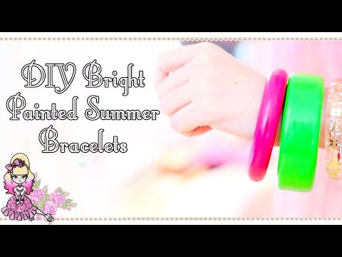 DIY Bright Painted Bangle - Craft Tutorial - Violet LeBeaux