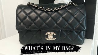 WHAT'S IN MY BAG: CHANEL RECTANGULAR MINI FLAP | Mimi Le