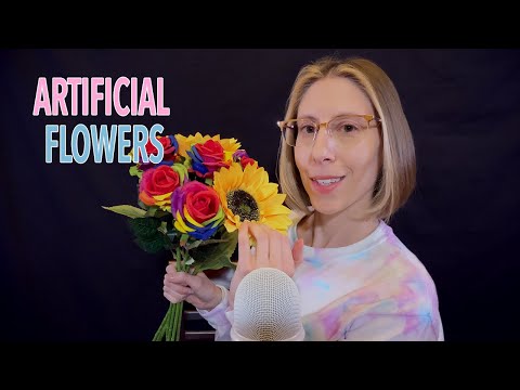 ASMR | Fake Flowers - crunching, petting, crinkling