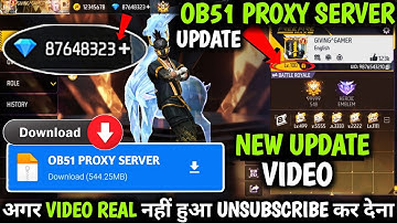 Ob51 Update Proxy Server Kaise Download Karen ? proxy server free fire ki id kaise banaye new update