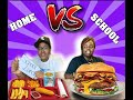 SCHOOL VS HOME FOOD CHALLENGE