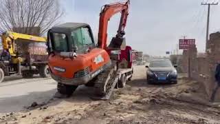 Mini jcb poclain Doosan Dh60-1 Truck load#varietiesvehiclesclub