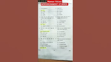 CO-CURRICULAR HUMAN VALUES AND ENVIRONMENT STUDIES BA,B.COM, BBA, B.SC THIRD SEMESTER 2022-23 CSJMU