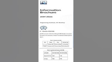 #IIT JAM 2026 ORGANIZING INSTITUTE IIT BOMBAY APPLICATION FORM UPDATE#STUDENTS#VIRAL SHORTS