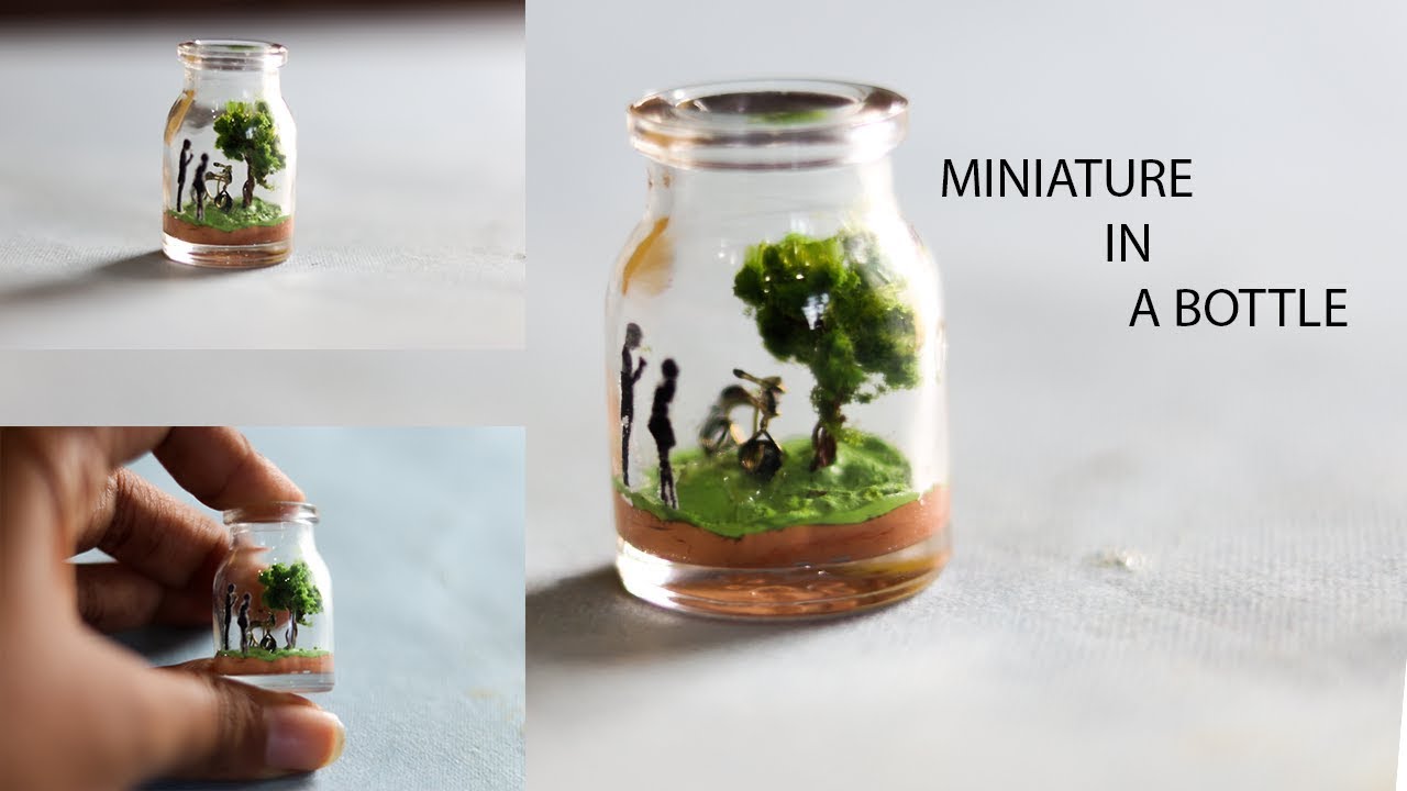 Diy Bottle Miniature | Super Easy Bottle Miniature | - Youtube