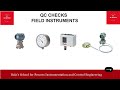 QC CHECKS FIELD INSTRUMENTS
