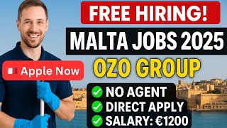 Malta Job 2025 | OZO Group FREE Hiring | No Agent | Apply Direct Now! π²πΉπ₯ @GenuineFuture
