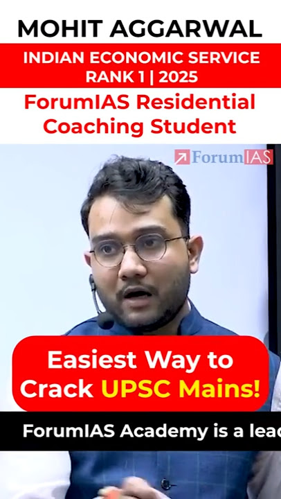 Easiest Way to Crack UPSC Mains! - Mohit Aggarwal IES Rank 1