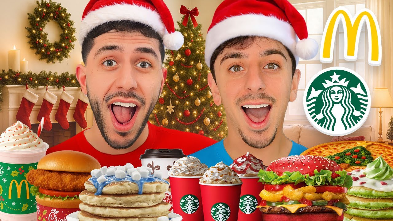 Trying HOLIDAY ITEMS From Fast Food Restaurants! (Christmas ft. FaZe Rug)