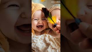 AI-made Giggling little babies 👶 Double cuteness #cutebaby #babyvideos #babyreels #funnybaby #baby