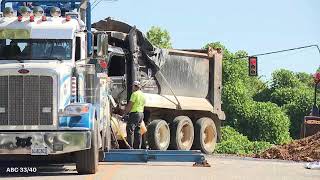 Shelby County 43 Closed after dump truck overturns
