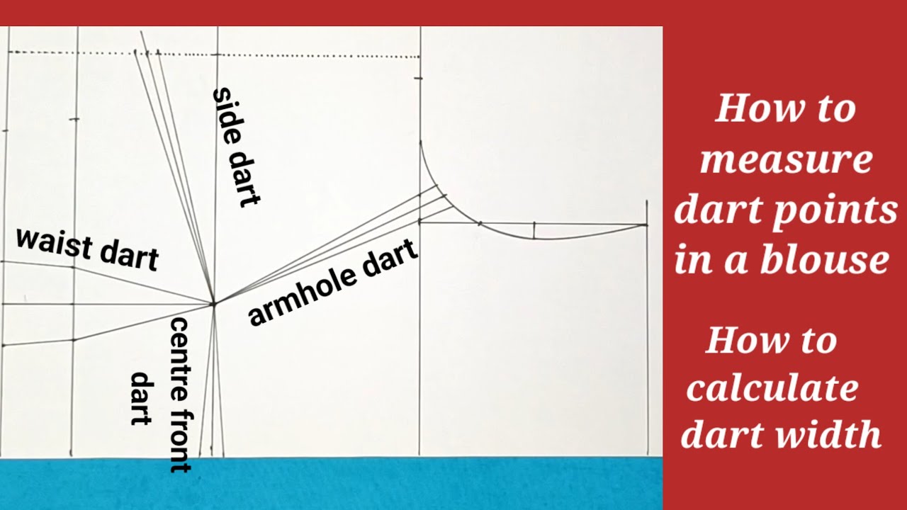How to measure dart points in blouse / how to calculate dart width