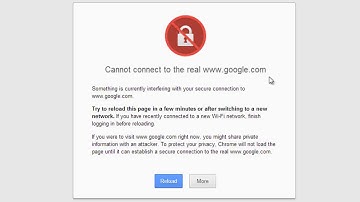 Cannot Connect to the Real Google / Websites Error