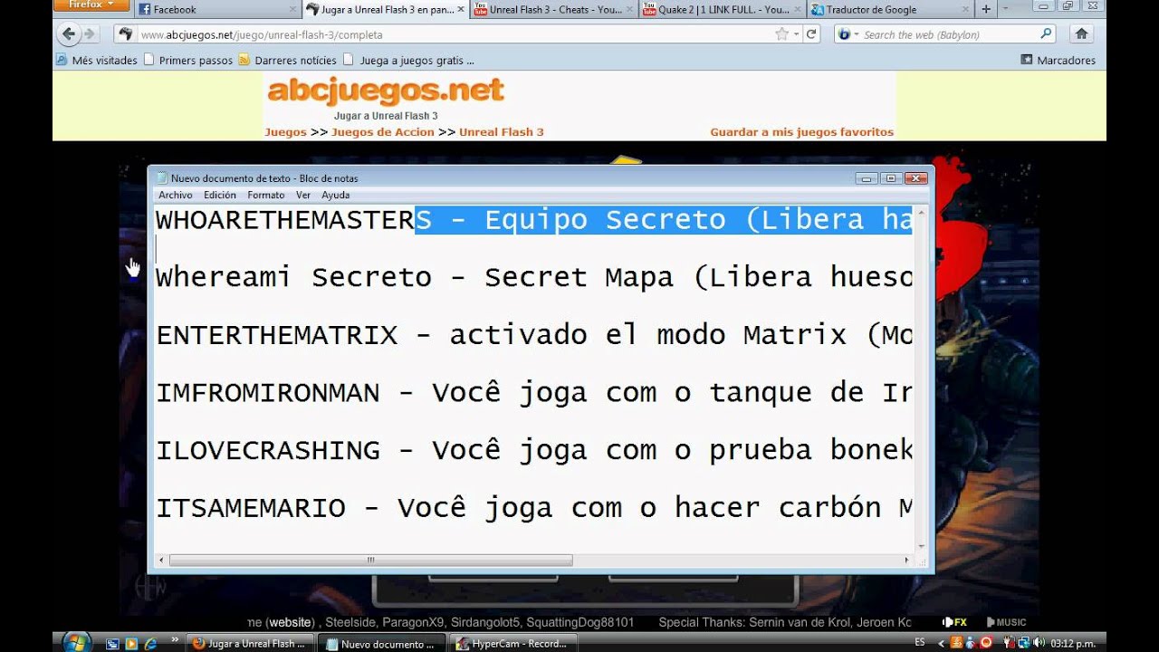 como poner cheats o trucos a unreal flash 3 YouTube