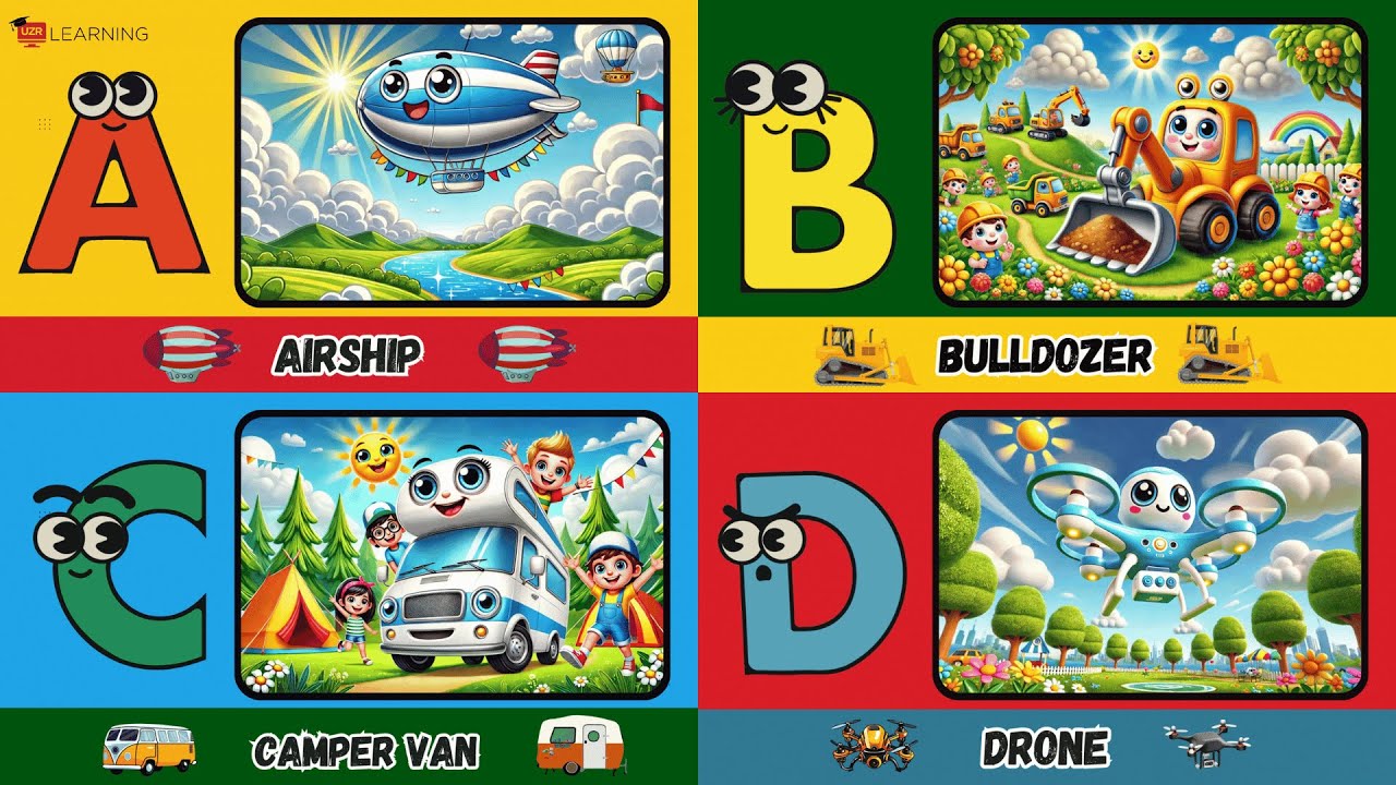 ABC Vehicles Song | Learn the Alphabet with Fun Transportation 🚗✈️ | 