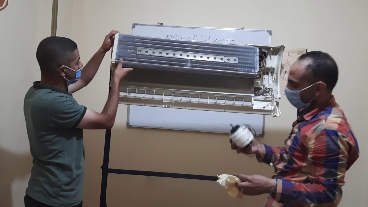 فك كارته وموتور بلاور جهاز تكييف شارب 3 حصان