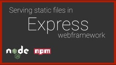 Serving static files in Express