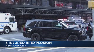 Three injured in pipe bomb explosion in New York