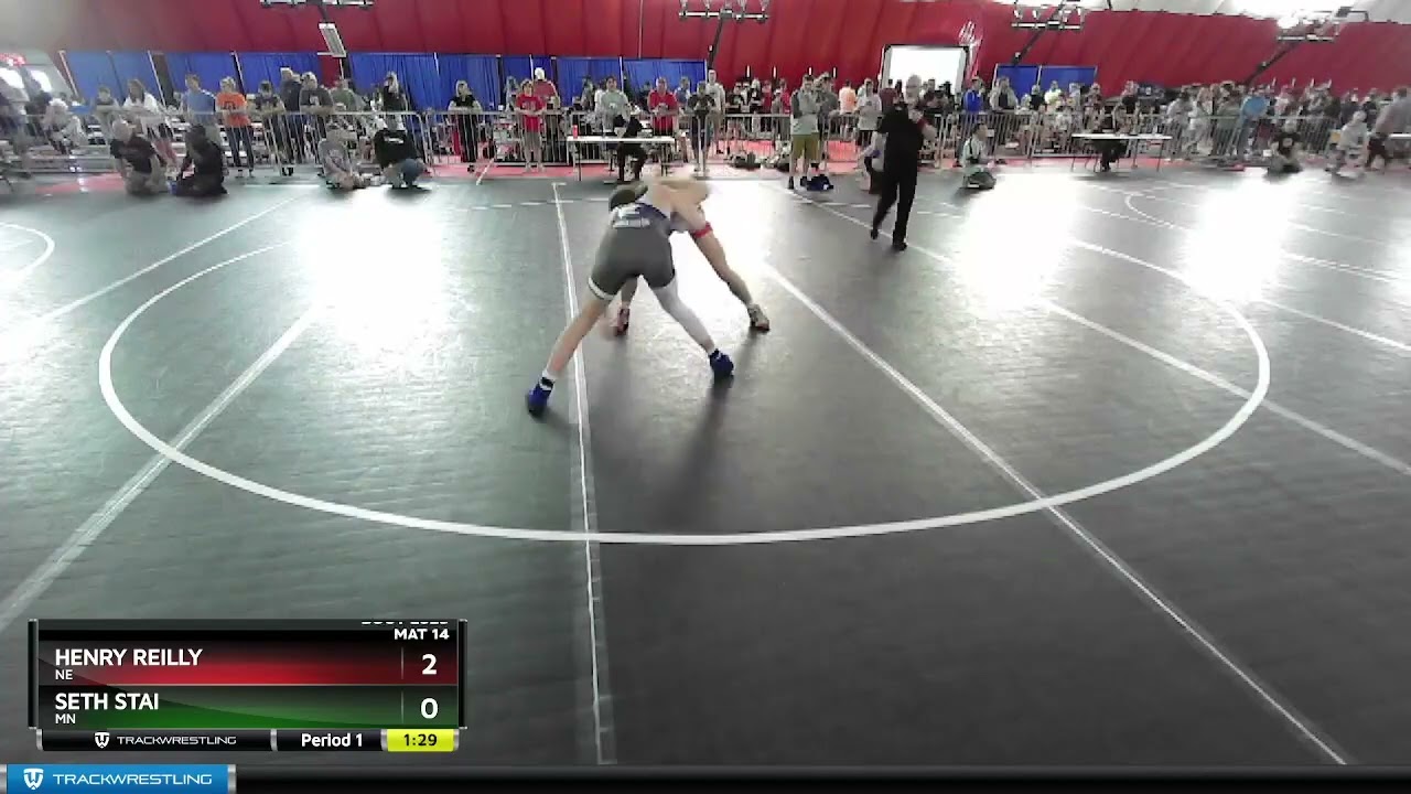 160 Lbs Quarterfinal - Henry Reilly, NE Vs Seth Stai, MN 073e