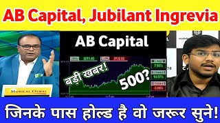 Aditya Birla capital share news | Ab capital share news | Jubilant ingrevia share news