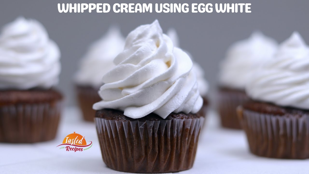 Make Whip Cream at Home Using Egg White | Swiss Meringue Cream | Tasted Recipes
