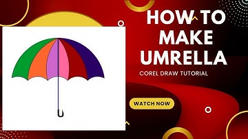 How to draw or Design corel draw umbrella