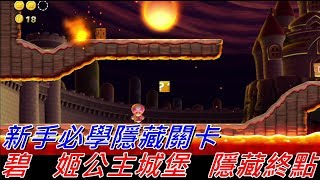 地方熊貓new 超級瑪利歐兄弟u 碧姬公主城堡8 1隱藏終點 New Super Mario Bros U Deluxe Youtube