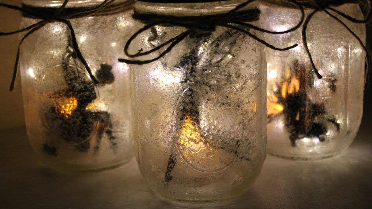 EASY Frosted Fairy Silhouette Mason Jar Project: Done in 10 Minutes!!