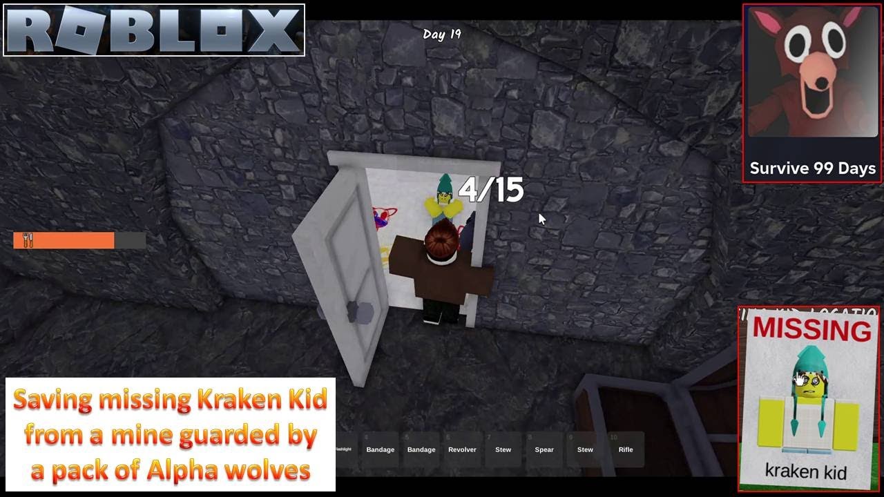 Roblox 99 Nights in the Forest-Saving missing Kraken Kid guarded