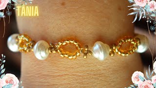 Aula de bijuterias: Pulseira de pérolas e miçangas (diy bracelet)😍💖