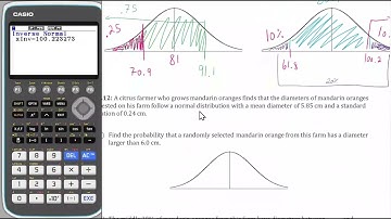 Using the Casio fx-CG50 to find probabilities and raw scores for applications of normal distribution