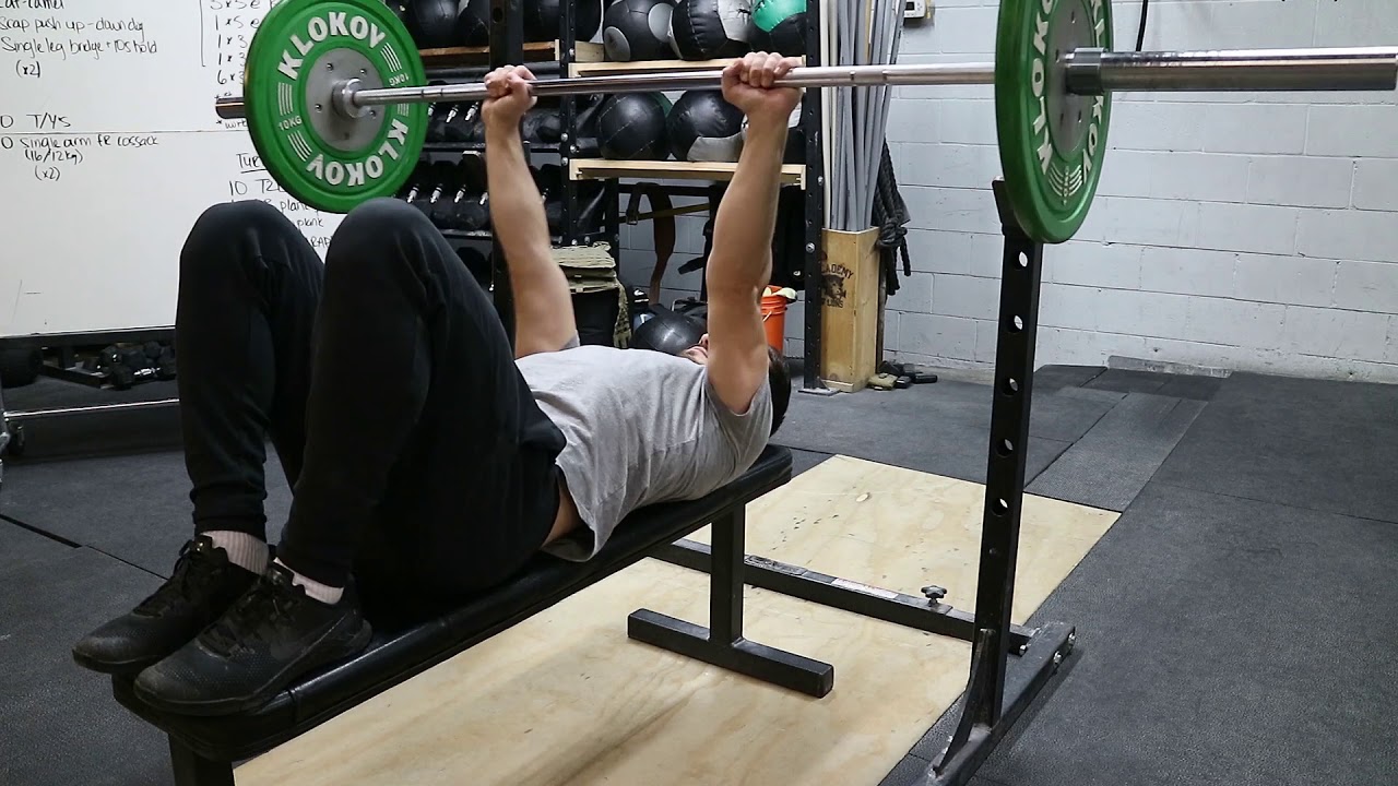 Feet Up Close Grip Bench Press YouTube