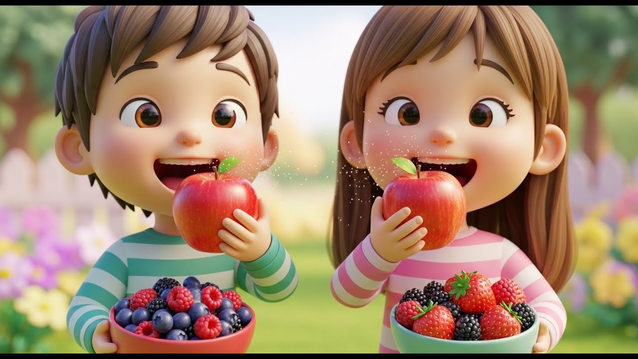 Yummy Food and Color Fun Song | Nursery Rhyme for Kids | Learning Colors with Tasty Treats 🍎🌈