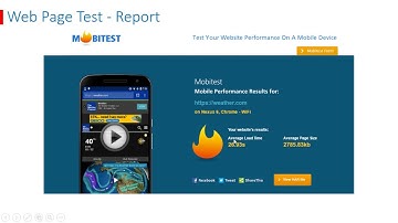 Mobile Web Performance using WebPageTest