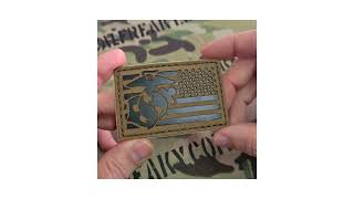 USMC Semper Fidelis Marines IN USA Reversed Flag Patch