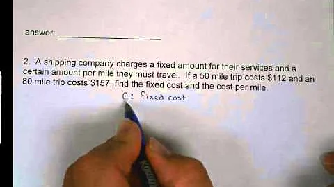 Using Linear Systems to solve problems a2 3