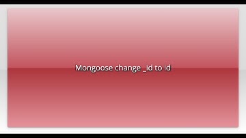 Mongoose change _id to id